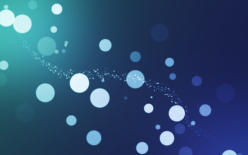blue and white round digital wallpaper HD wallpaper